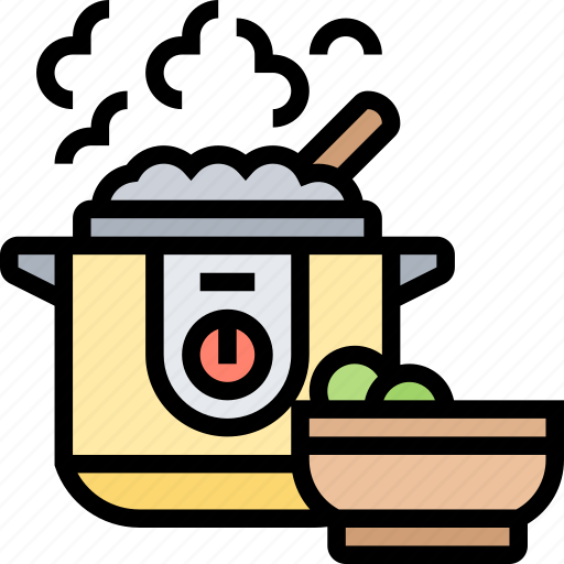 Rice, cooking, meal, food, steaming icon - Download on Iconfinder