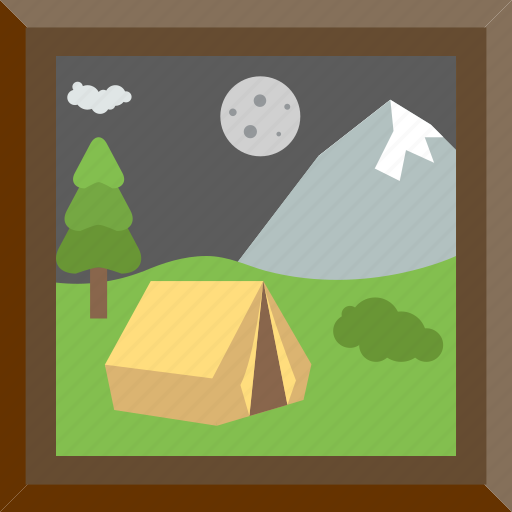 Camping, frame, outdoor, tent icon - Download on Iconfinder