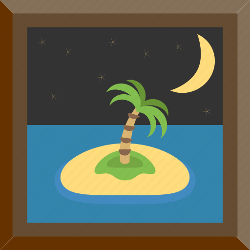 Far, isle, lonely, night icon - Download on Iconfinder