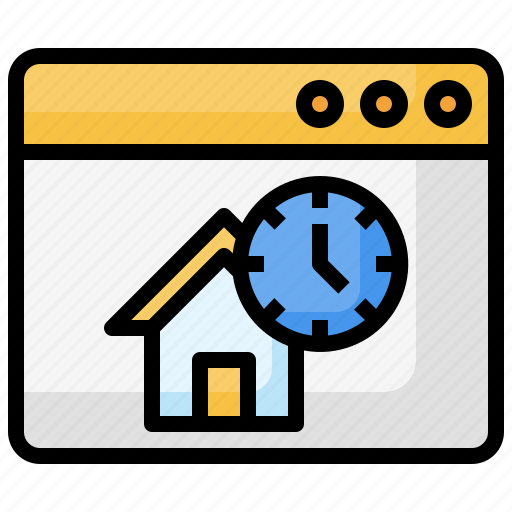 Browser, clock, home, online, website icon - Download on Iconfinder