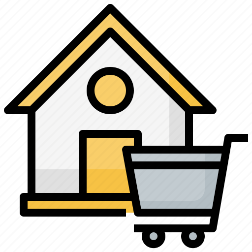 Cart, delivery, home, house, logistics, trolley icon - Download on Iconfinder