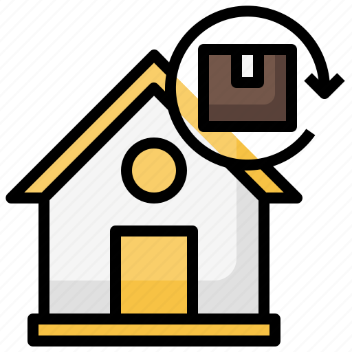 Arrows, circular, delivery, home, package, reload icon - Download on Iconfinder
