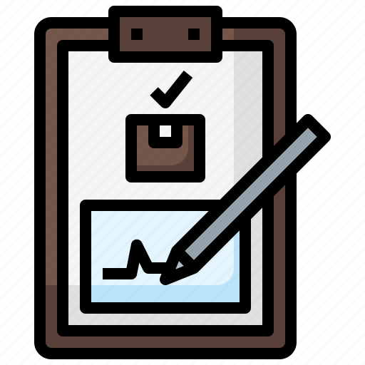 Delivery, notepen, paper, signature icon - Download on Iconfinder
