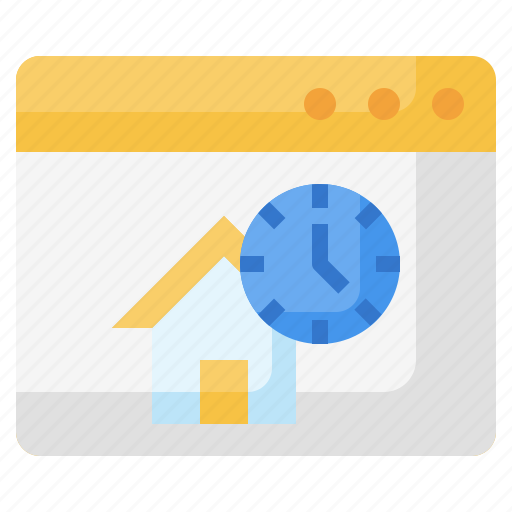 Browser, clock, home, online, website icon - Download on Iconfinder