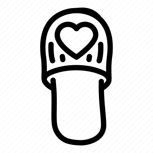 Footwear, heart, home, comfortable, shoes, domestic, elegant icon - Download on Iconfinder