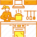 cooking, kitchen, appliance, woman
