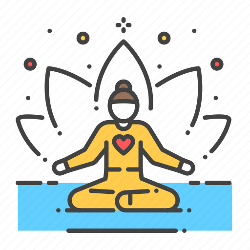 Meditation, relaxation, woman, yoga icon - Download on Iconfinder