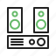 audio, music, sound, speaker, stereo, system 