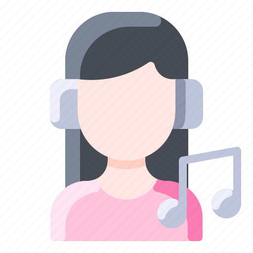 Headphone, headset, music, people, woman icon - Download on Iconfinder