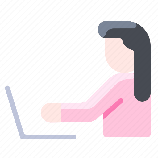 Home, laptop, people, woman, work icon - Download on Iconfinder