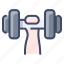 dumbbell, exercise, muscle, workout 
