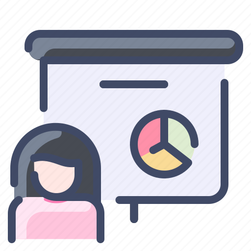 Job, people, presentation, woman, work icon - Download on Iconfinder