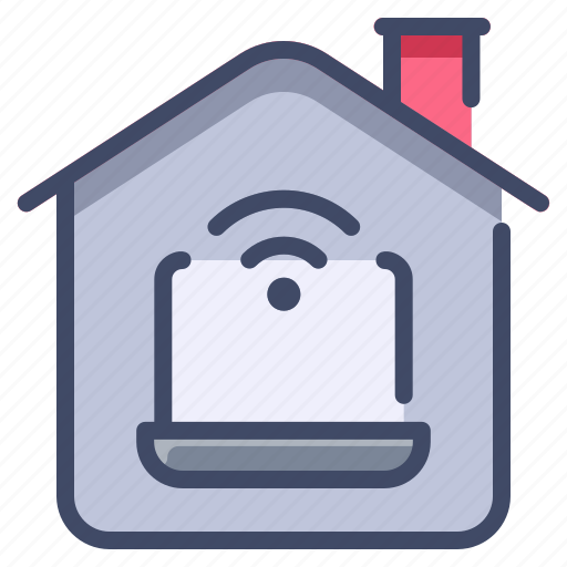 Home, laptop, smart, wifi, work icon - Download on Iconfinder
