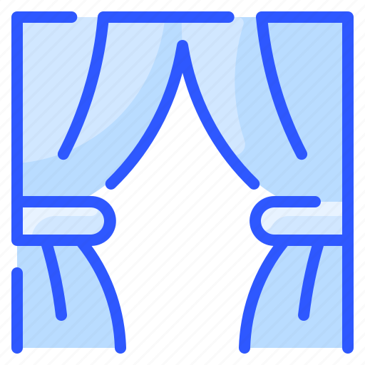 Curtain, decoration, furniture, home, household, window icon - Download on Iconfinder