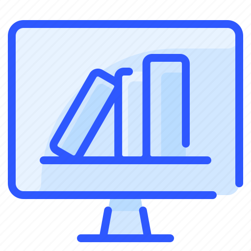 Book, computer, ebook, education, monitor, online icon - Download on Iconfinder