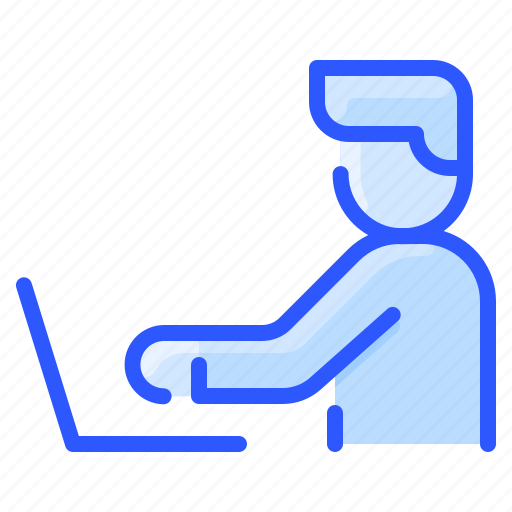Home, laptop, man, people, work icon - Download on Iconfinder