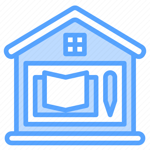 House, notebook, book, pen, home icon - Download on Iconfinder