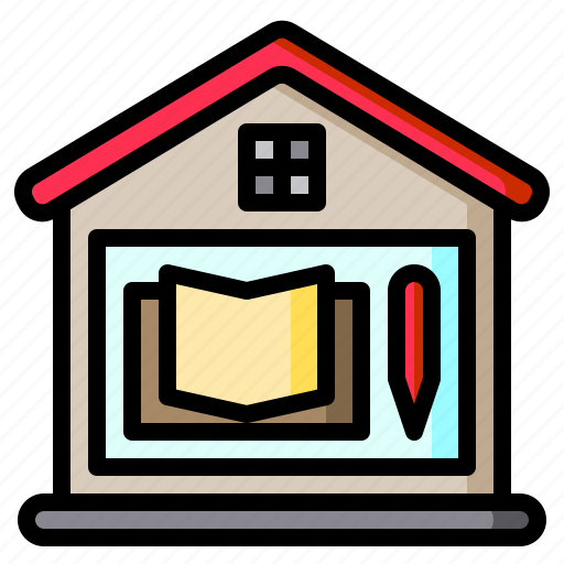 Pen, house, home, notebook, book icon - Download on Iconfinder