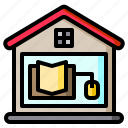 ebook, house, home, notebook, mouse