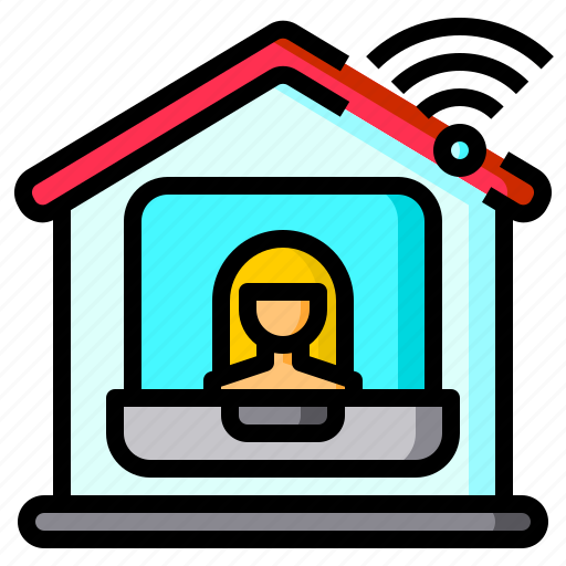 Home, call, wifi, house, laptop, video icon - Download on Iconfinder