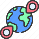 global, locations, earth, pin, location