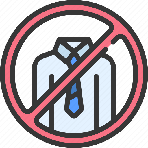 No, uniform, prohibited, shirt, tie icon - Download on Iconfinder