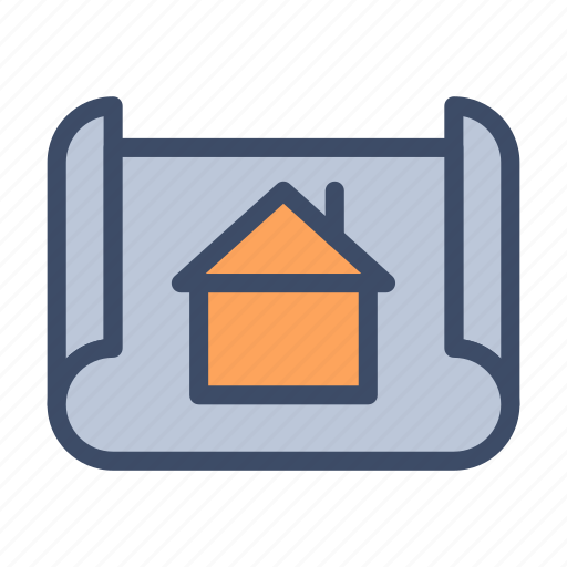 Blueprint, home, design, architecture, construction icon - Download on Iconfinder