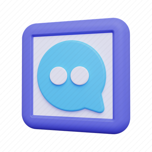 Message, chat, talk, comment, speech, bubble 3D illustration - Download on Iconfinder