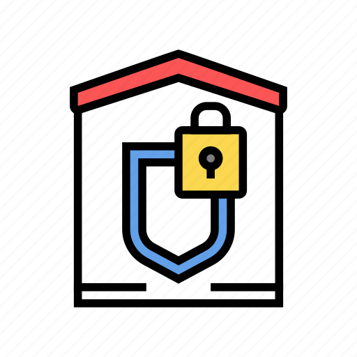 Building, home, motion, padlock, security, sensor icon - Download on Iconfinder