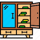 closet, cabinet, cupboard, furniture, wardrobe