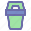 bin, container, recycling, rubbish, trash 