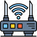 router, internet, network, outlined, technology, wifi, wireless