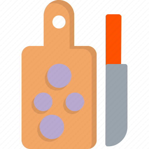 Board, chopping, chores, household, knife, meal icon - Download on Iconfinder