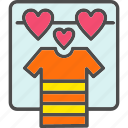 heart, love, apparel, shirt, t, tee