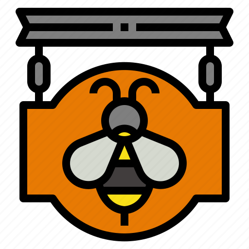 Signboard, beekeeping, apiary, insect, store icon - Download on Iconfinder