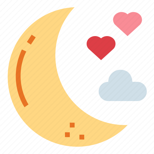 Half, love, moon, night icon - Download on Iconfinder