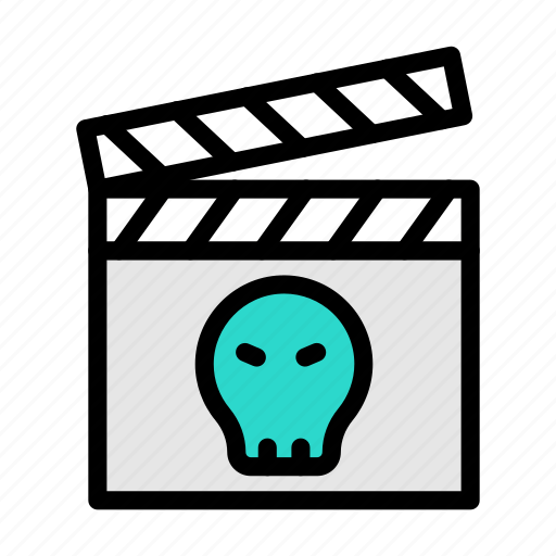 Skull, clapper, horror, halloween, scary icon - Download on Iconfinder