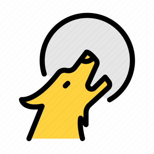 Wolf, night, moon, horror, halloween icon - Download on Iconfinder