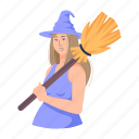 witch broom, witch, witch broomstick, spellcaster lady, witch costume