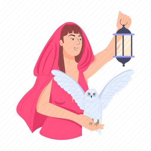 Spellcaster lady, sorcerer woman, spellcaster girl, owl mage, wizard owl icon - Download on Iconfinder
