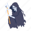 grim reaper, death character, mythological character, reaper costume, horror character 