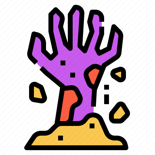 Decoration, halloween, hand, horror, scary, terror, zombie icon - Download on Iconfinder