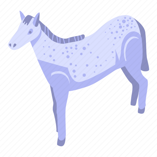Cartoon, dotted, horse, isometric, retro, silhouette, white icon - Download on Iconfinder
