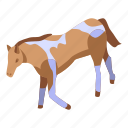 animal, cartoon, farm, horse, isometric, silhouette, white