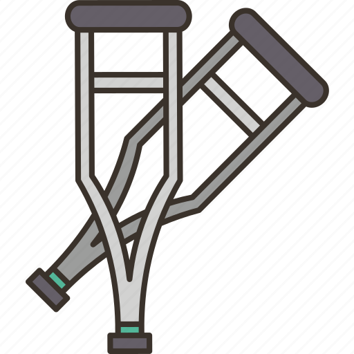 Crutches, walking, aids, legs, supporter icon - Download on Iconfinder