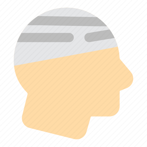 Head, injury, bandage, brain, hospital, healthcare icon - Download on Iconfinder