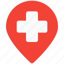 pin, location, medical, hospital, medicine, map, direction 