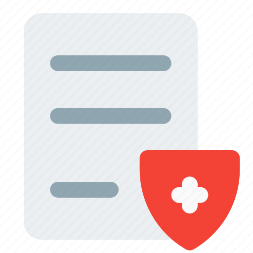 Document, medical, hospital, shield, protect, report, insurance icon - Download on Iconfinder