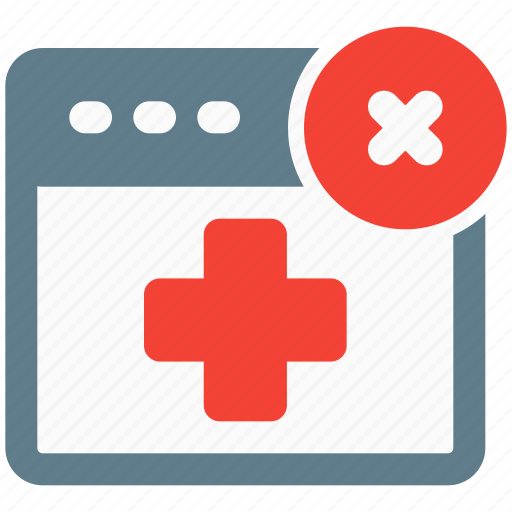 Cancelled, medical, checkup, hospital, online, web portal icon - Download on Iconfinder