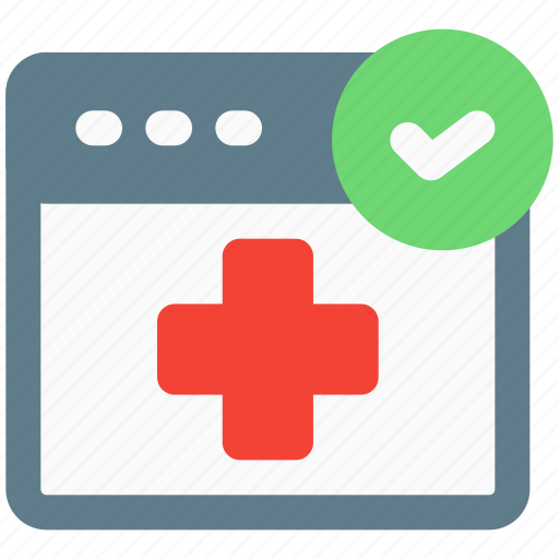 Online, checkup, approved, medical, hospital, healthcare icon - Download on Iconfinder